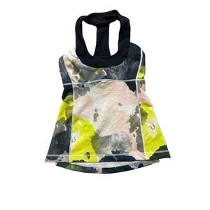 Lululemon Shirt Womens Athletica 3XS Black Tie Die Racerback Activewear‎ Ladies
